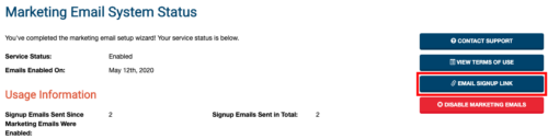 Marketing Emails Signup Form